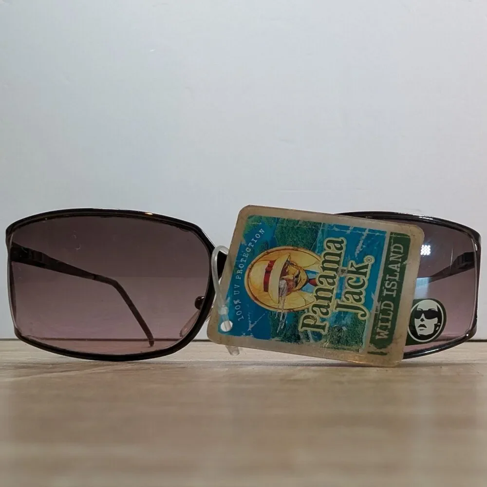 Panama Jack Sunglasses Rectangular Black UV400 Designer Styling